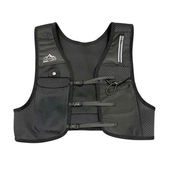 Zelvot Other - NWT Zelvot Unisex Black Adjustable Lightweight Reflective Hydration Running Vest